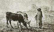 Jean Francois Millet Shepherdess painting